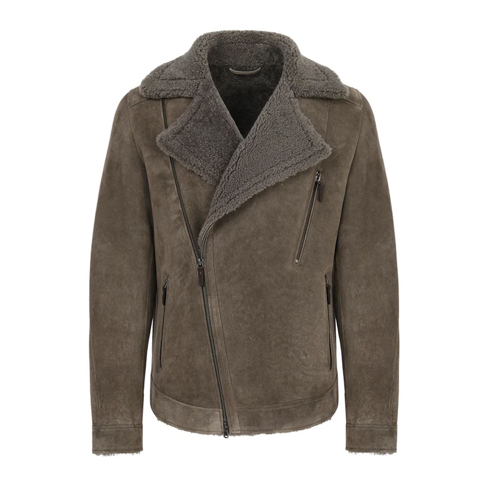 David Grey Stone Shearling Jacket
