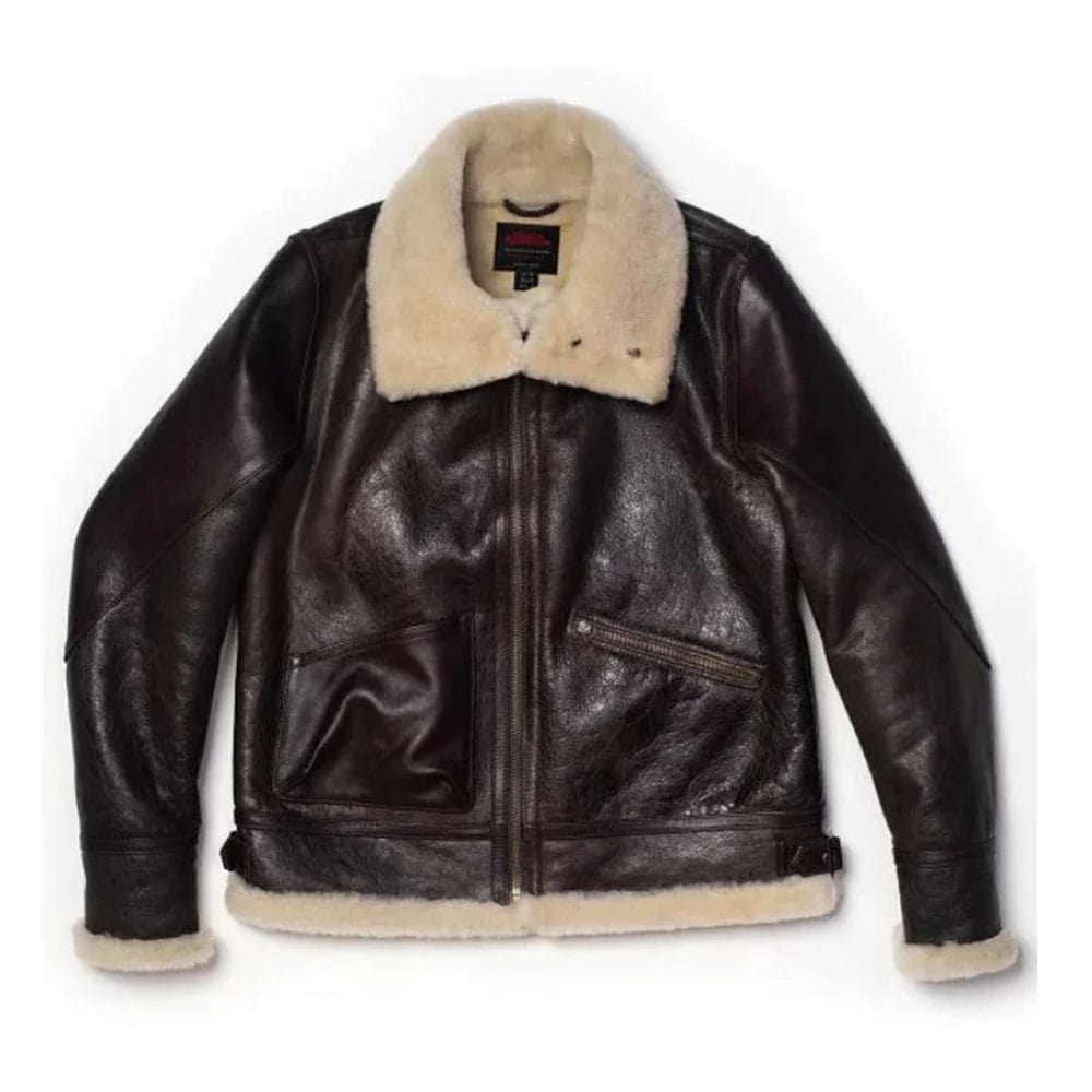 Aviator B-3 Shearling Jacket Brown