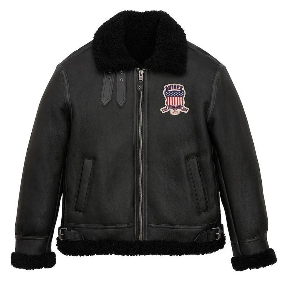 B-3 Bomber Suede Leather Jacket