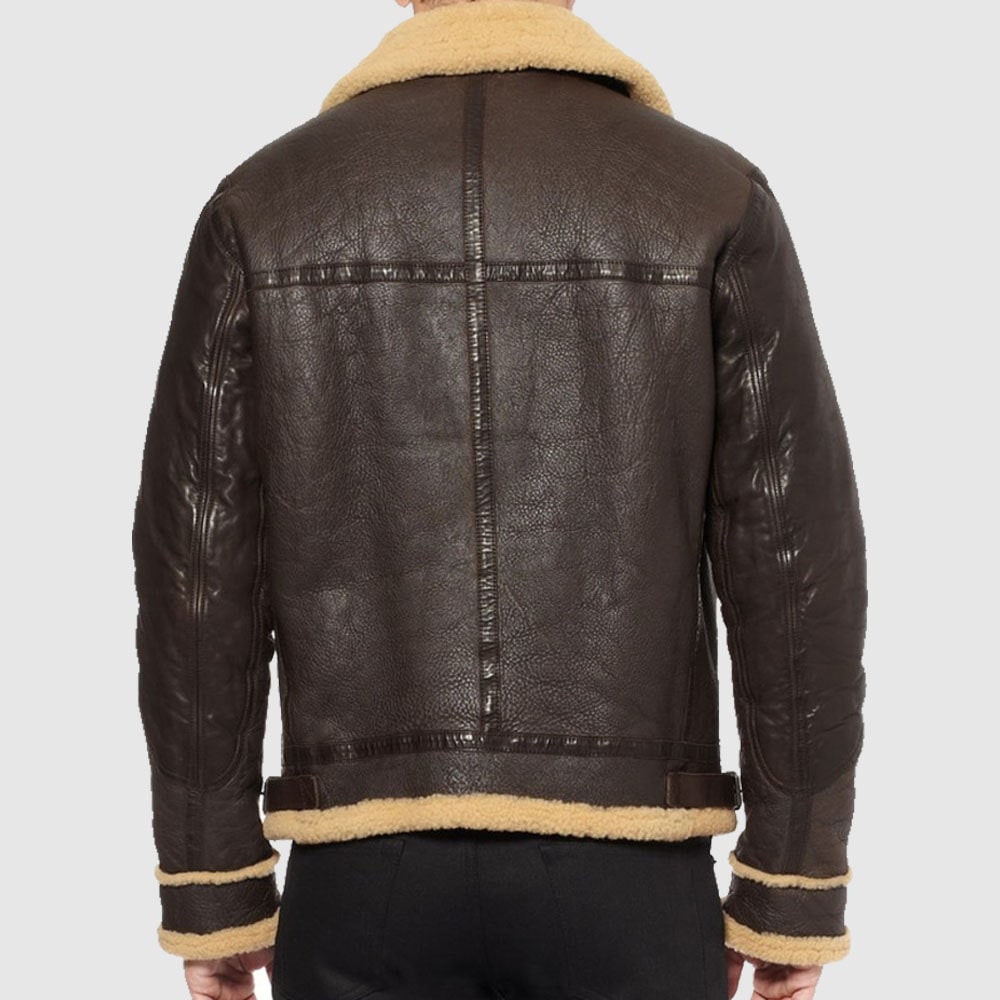 Men’s RAF Black B3 Sheepskin Shearling Aviator Jacket
