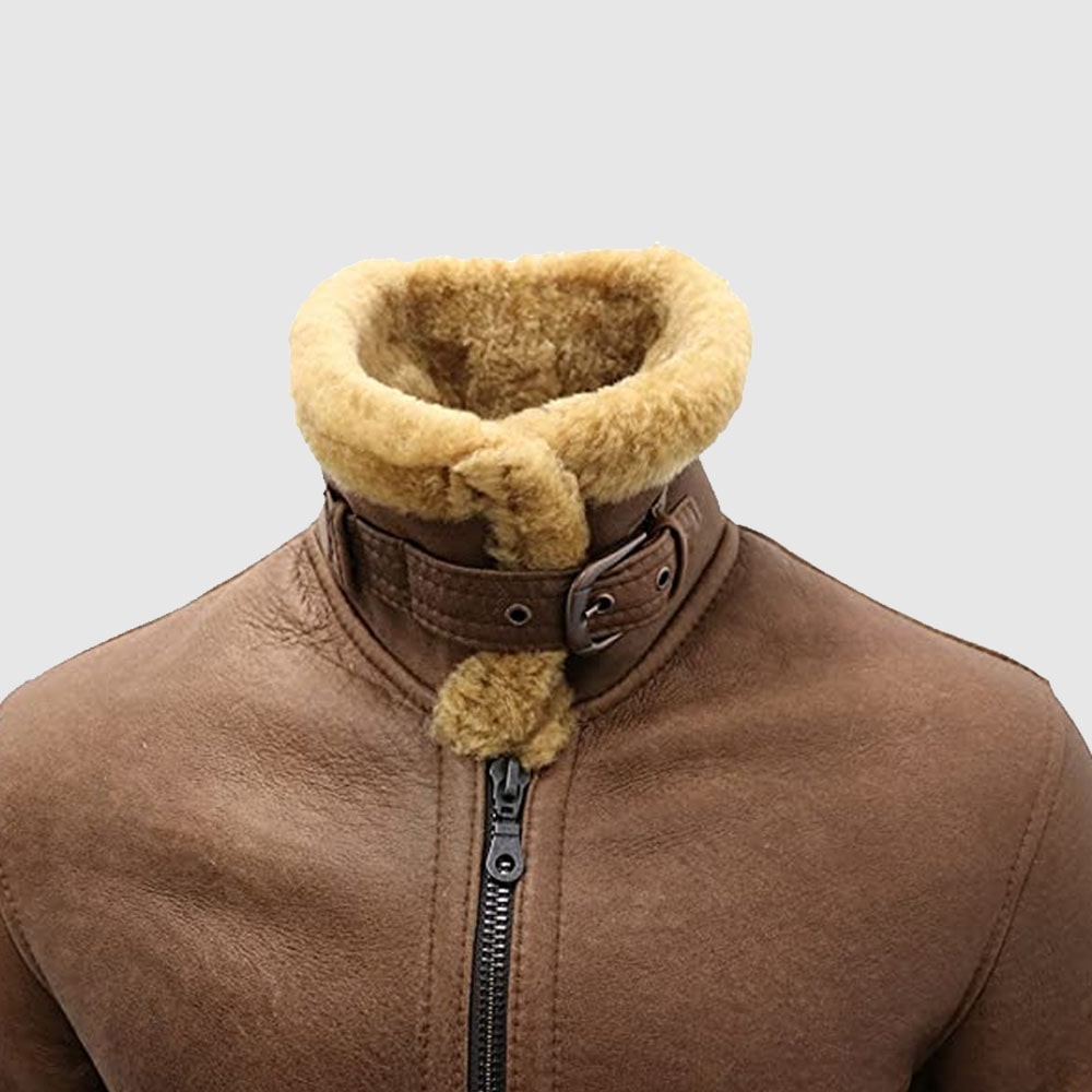 Men’s Brown B3 Shearling Sheepskin Bomber Leather jacket