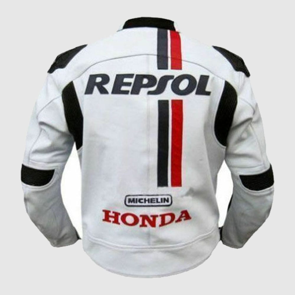 5 Safety Protections Honda Repsol Motorcycle Leather Jacket
