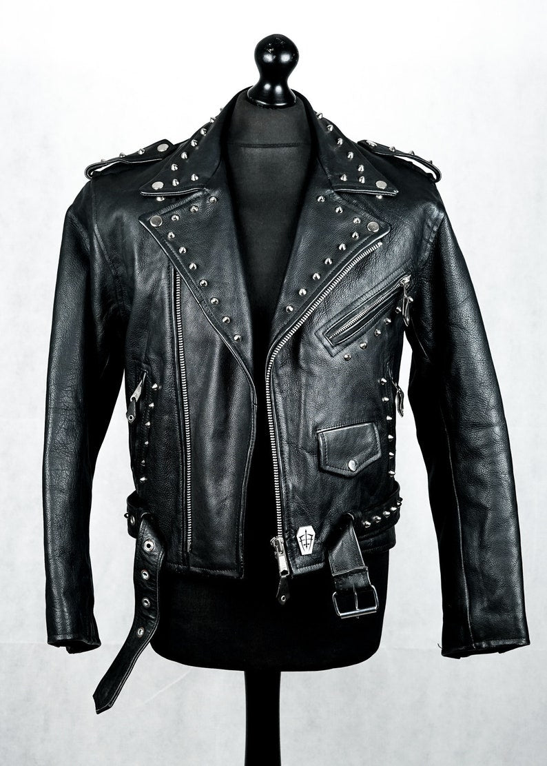 Fringe Hide Leather Brando Tasseled Motorcycle Jacket Retro Biker