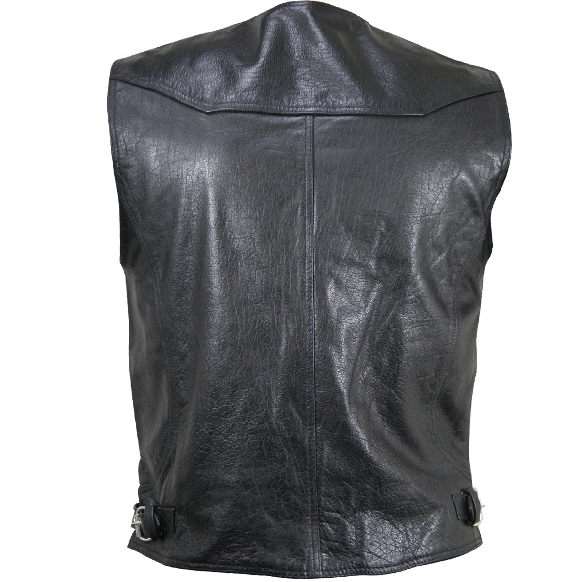Xelement XS1927 Men’s ‘Road King’ Black Leather Biker Vest