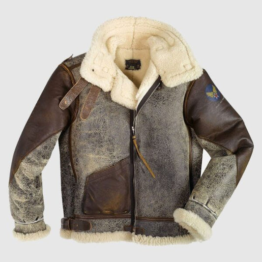 100 Mission B-3 Leather Bomber Jacket