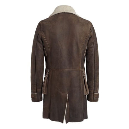 Antwan Men’s Brown Shearling Leather Coat