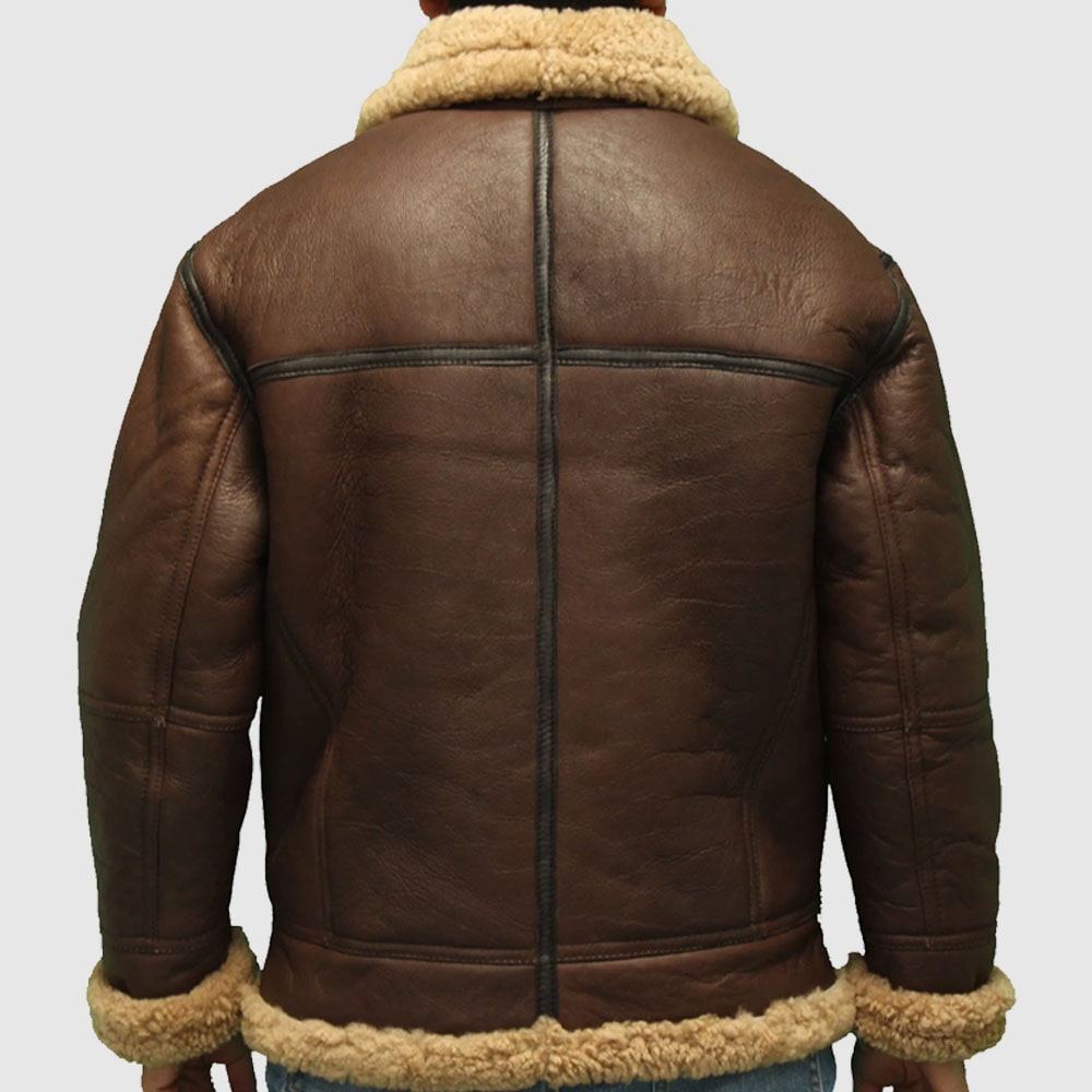 Men’s pilot aviator B3 sheepskin WW2 flying jacket