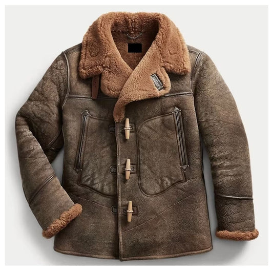 1920s Battle Military Aviator winter Bomber Leather Jacket