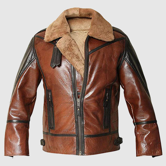 Benn Black Motorcycle Leather Jacket