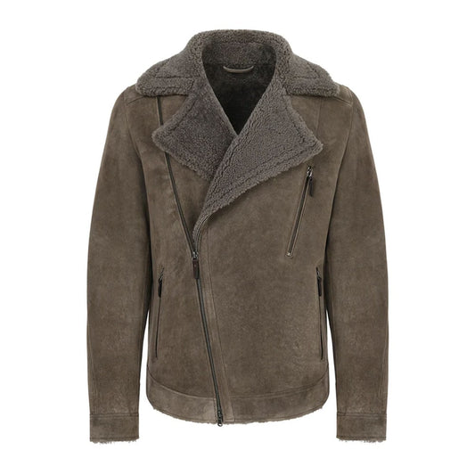 David Grey Stone Shearling Jacket