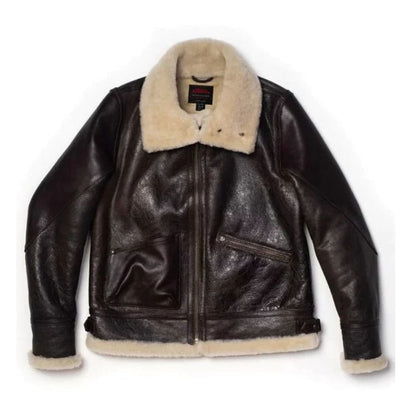 Aviator B-3 Shearling Jacket Brown