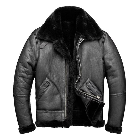BLACK B3 Bomber RAF Aviator Jacket