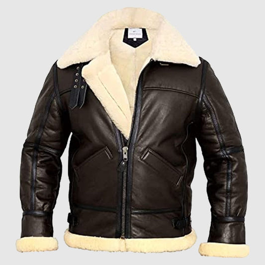 Bomber Jacket Aviator Real Shearling Jacket
