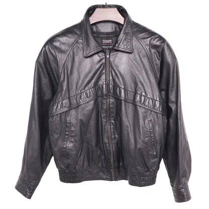 1980s Leather Bomber Jacket Men