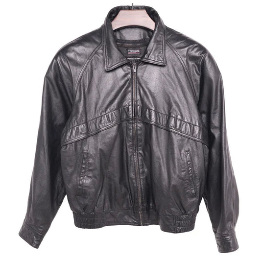1980s Leather Bomber Jacket Men