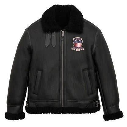 B-3 Bomber Suede Leather Jacket