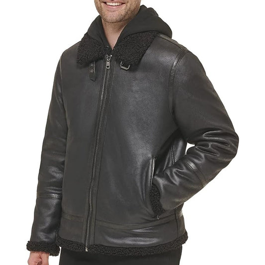 Calvin Klein Men’s B-3 Faux Shearling Jacket