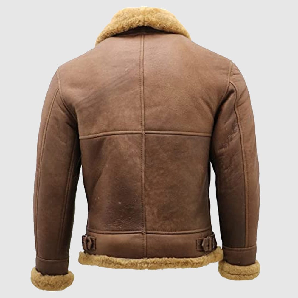 Men’s Brown B3 Shearling Sheepskin Bomber Leather jacket