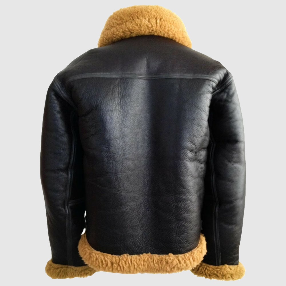 Brown RAF Aviator Flying Bomber Leather Jacket