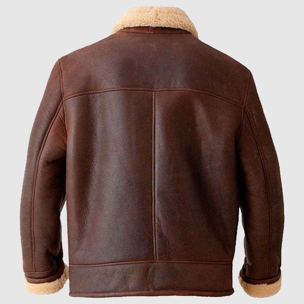 Andrews Mens Brown Aviator Jacket