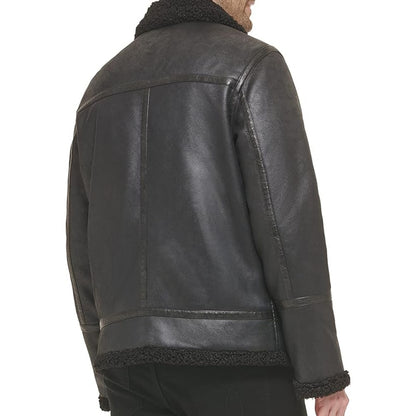 Calvin Klein Men’s B-3 Faux Shearling Jacket