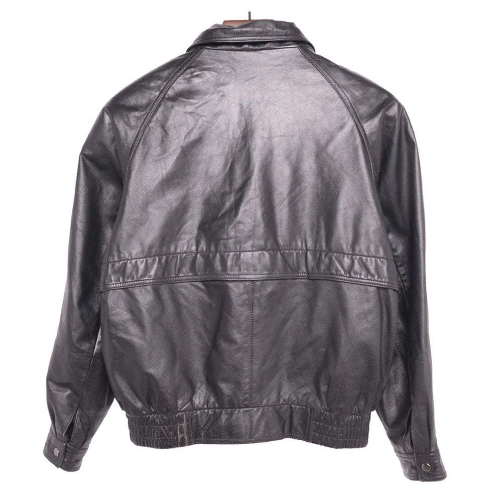 1980s Leather Bomber Jacket Men