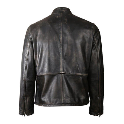 Justin Theroux Vintage Black Leather Jacket