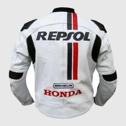 5 Safety Protections Honda Repsol Motorcycle Leather Jacket