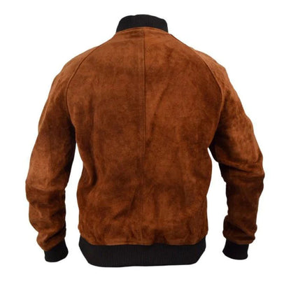 Aloha Premiere Bradley Cooper Brown Bomber Suede Leather Jacket