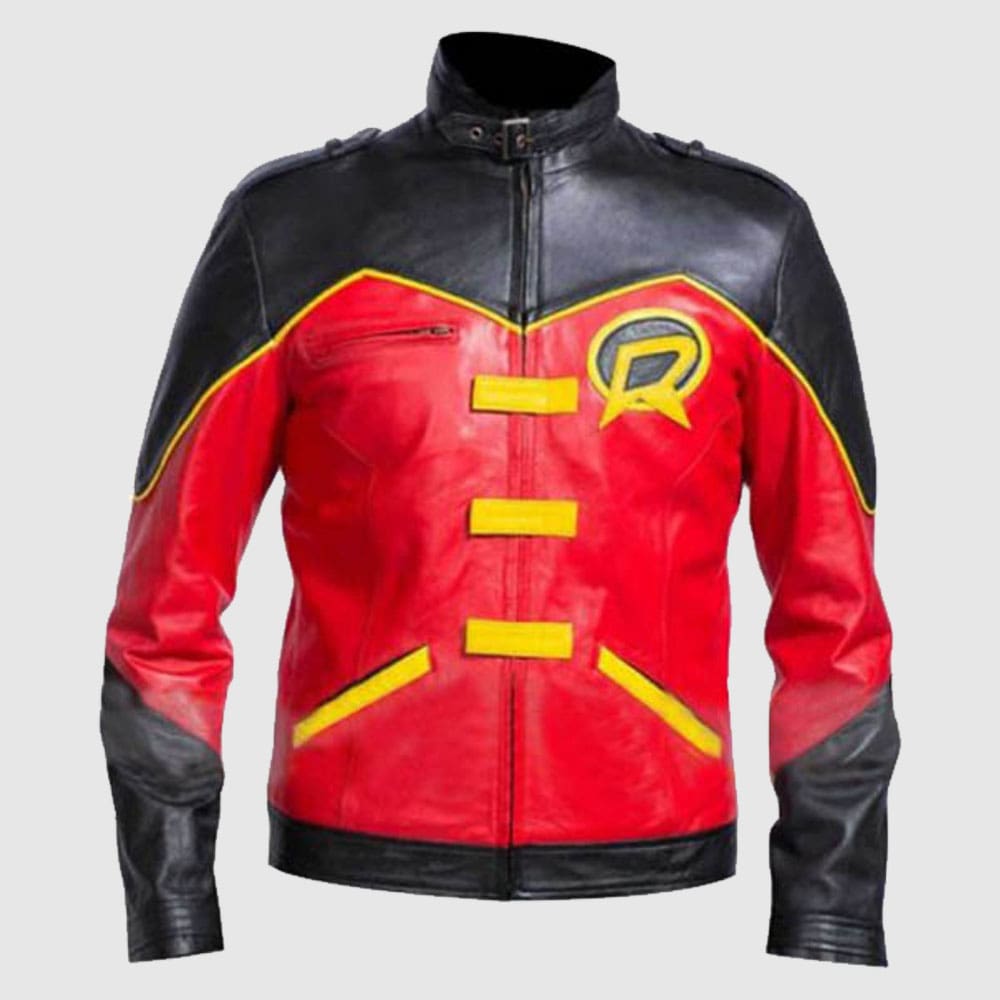 Batman Robin Tim Drake Red & Black Jacket