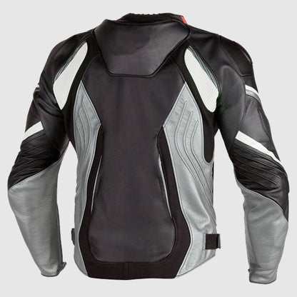 Black Super Speed D1 Perforated Motorcycle Leather Jacket