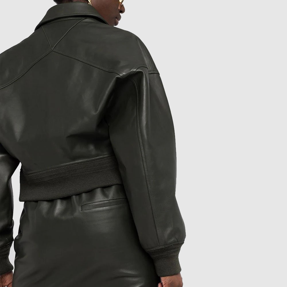 Bottega Veneta leather bomber-style jacket