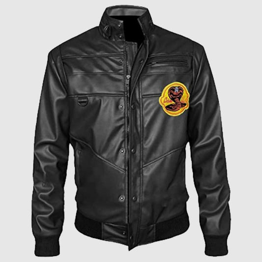Cobra Kai Black & Red Karate Kid Leather Jacket