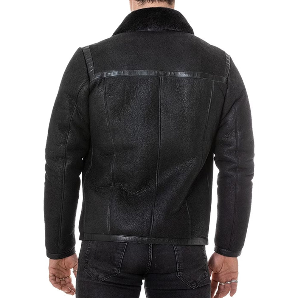 David Gandy WW2 Raf Aviator B3 Shearling Bomber Jacket
