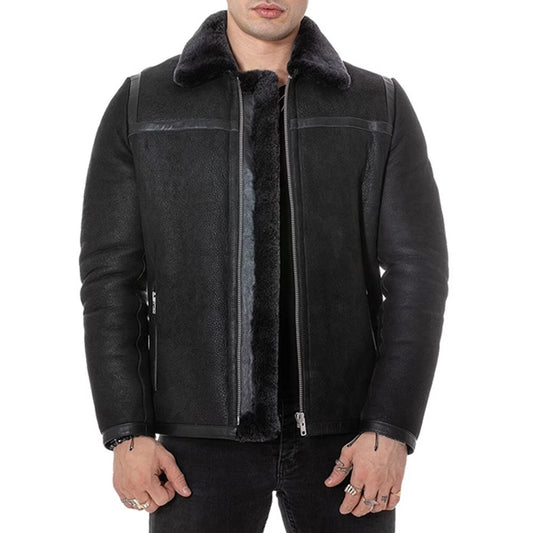 David Gandy WW2 Raf Aviator B3 Shearling Bomber Jacket