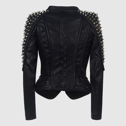 Gothic Er Punk Rock Women’s Rivet Motorcycle Jacket