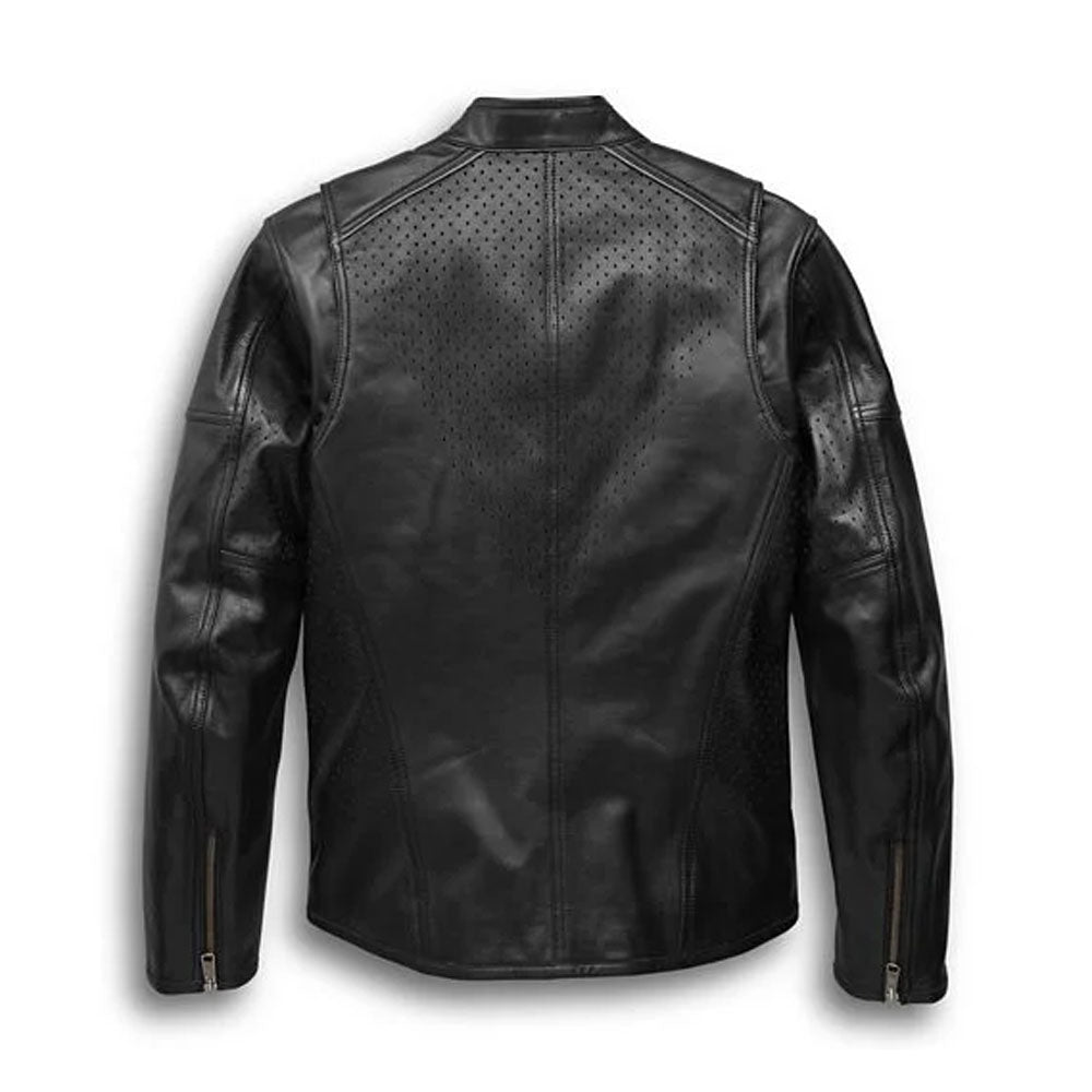 Harley Davidson Men’s Llano Perforated Leather Jacket