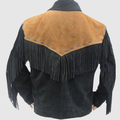 Men’s Western coat cowboy suede leather jacket
