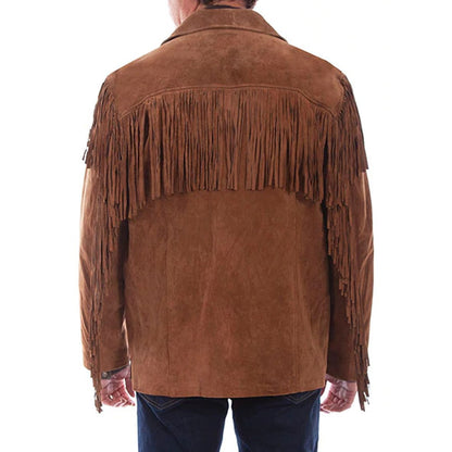 Scully Western Frontier Fringe Suede, Cinnamon