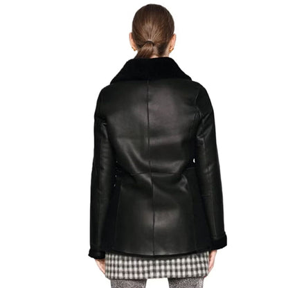 Women Black Biker Jacket