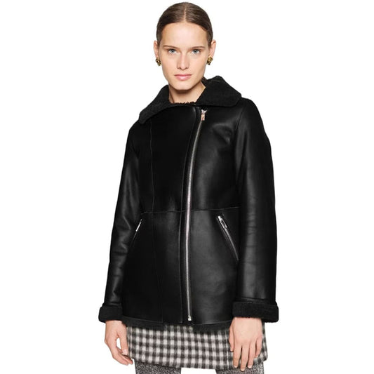 Women Black Biker Jacket
