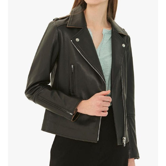 Women Classic Biker Jacket